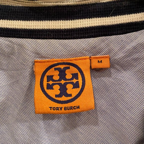 Tory Burch Navy Kamilla Striped Tailored Jacket - Picture 2 of 5